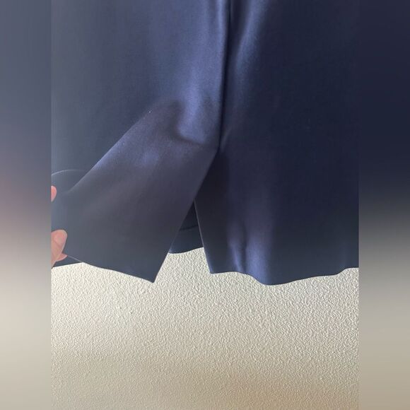 J Crew Navy Blue Stretch Mini Pencil Skirt Size 14 - Picture 7 of 7